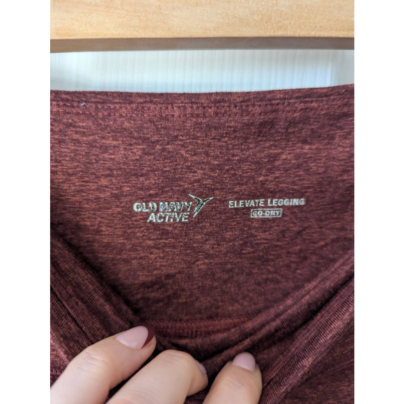 Women's OLD NAVY Active Elevate Leggings L Red Pink Colorblock - Picture 5 of 9